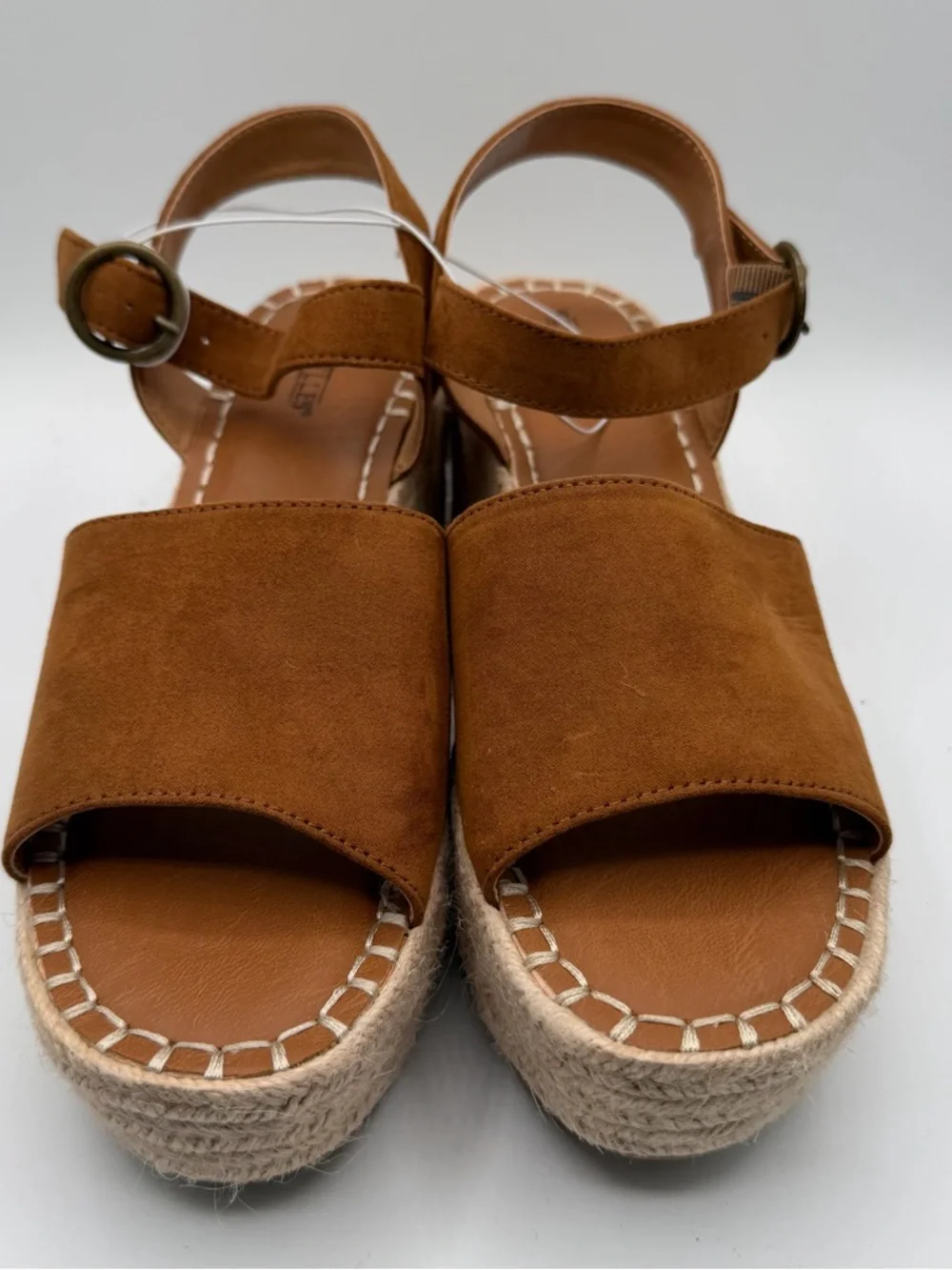 Seychelles Cognac Espadrille Platform Wedge Sandals Womens 9 Ankle Strap